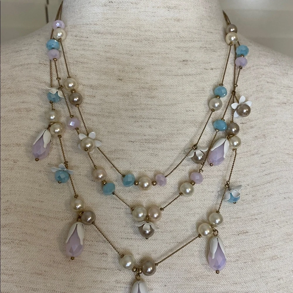Multi-Layered Pearl and Bead Necklace